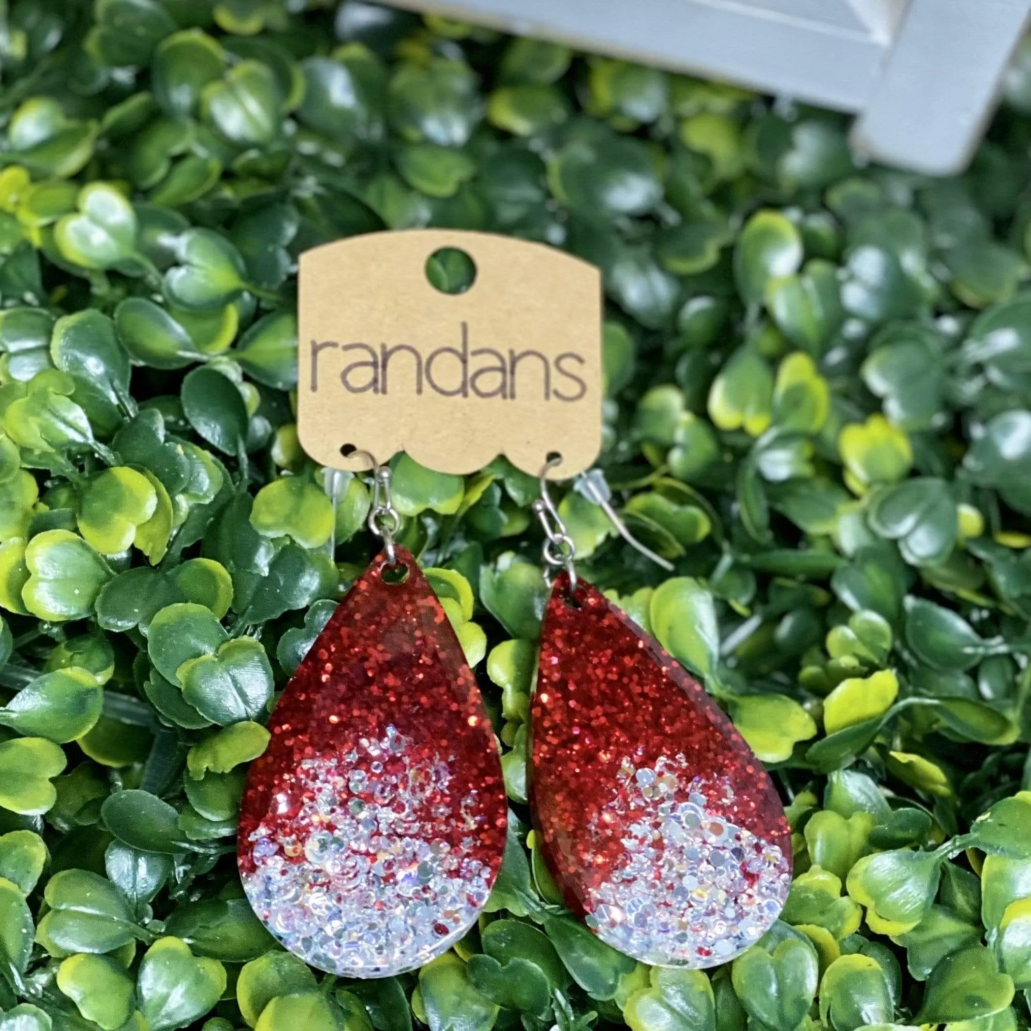 Red and Silver Earrings