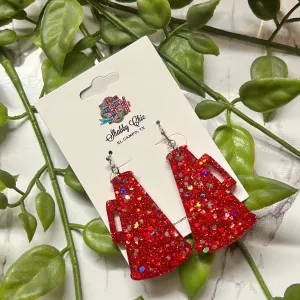 Red Megaphone Earrings