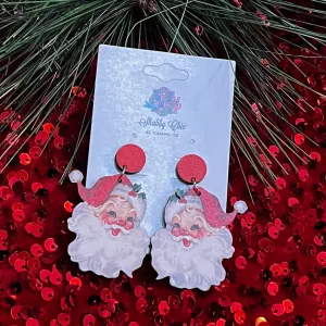 Red Santa Earrings