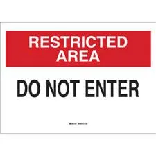 RESTRICTED AREA Do Not Enter Sign/ Buy Online