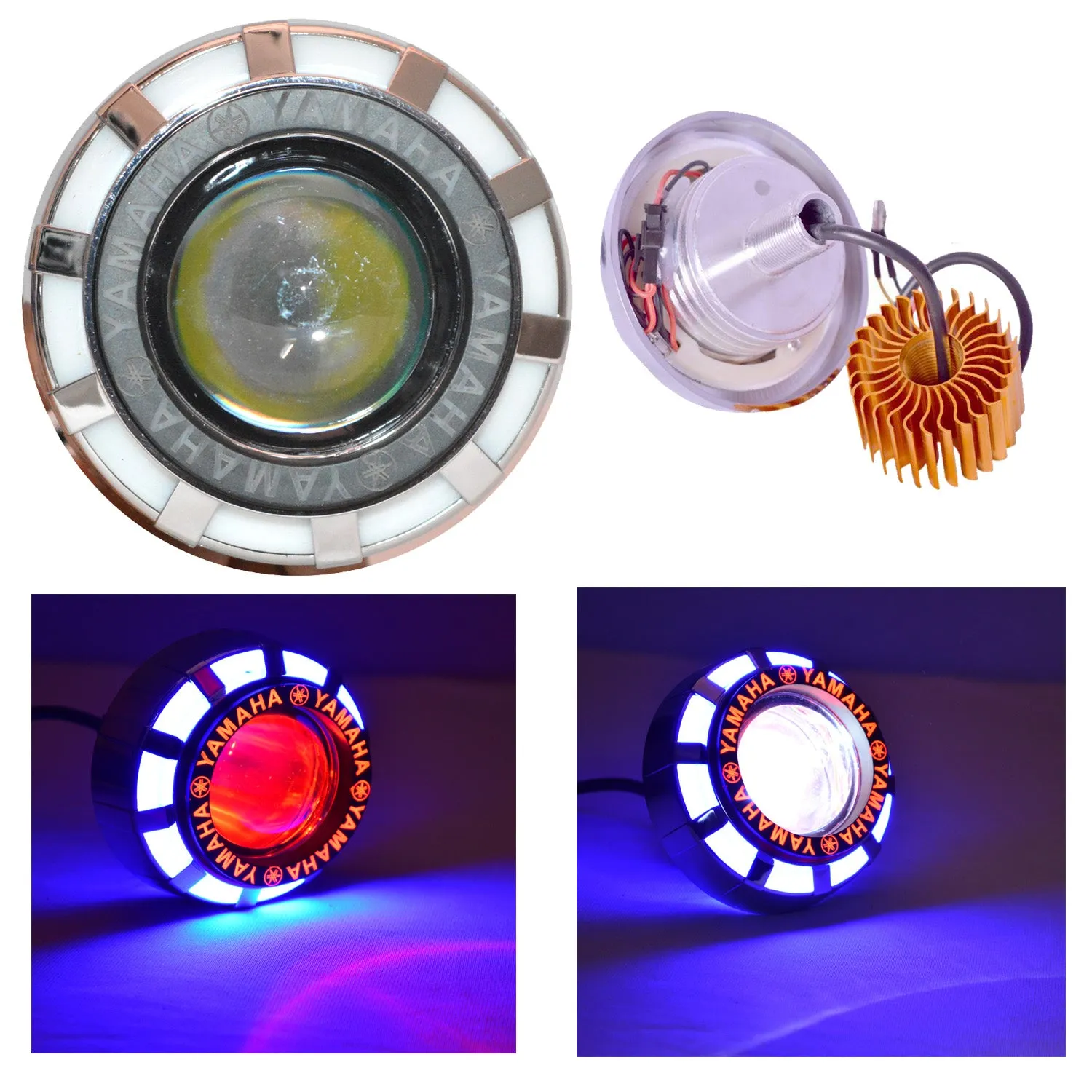R.J.VON LED Projector Headlight Super Bright For Bike Yamaha all Model