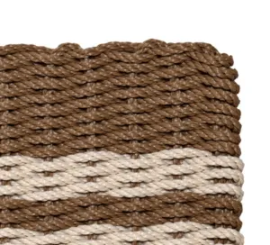 Rope Doormat - Beige & Palomino Farmhouse Stripe