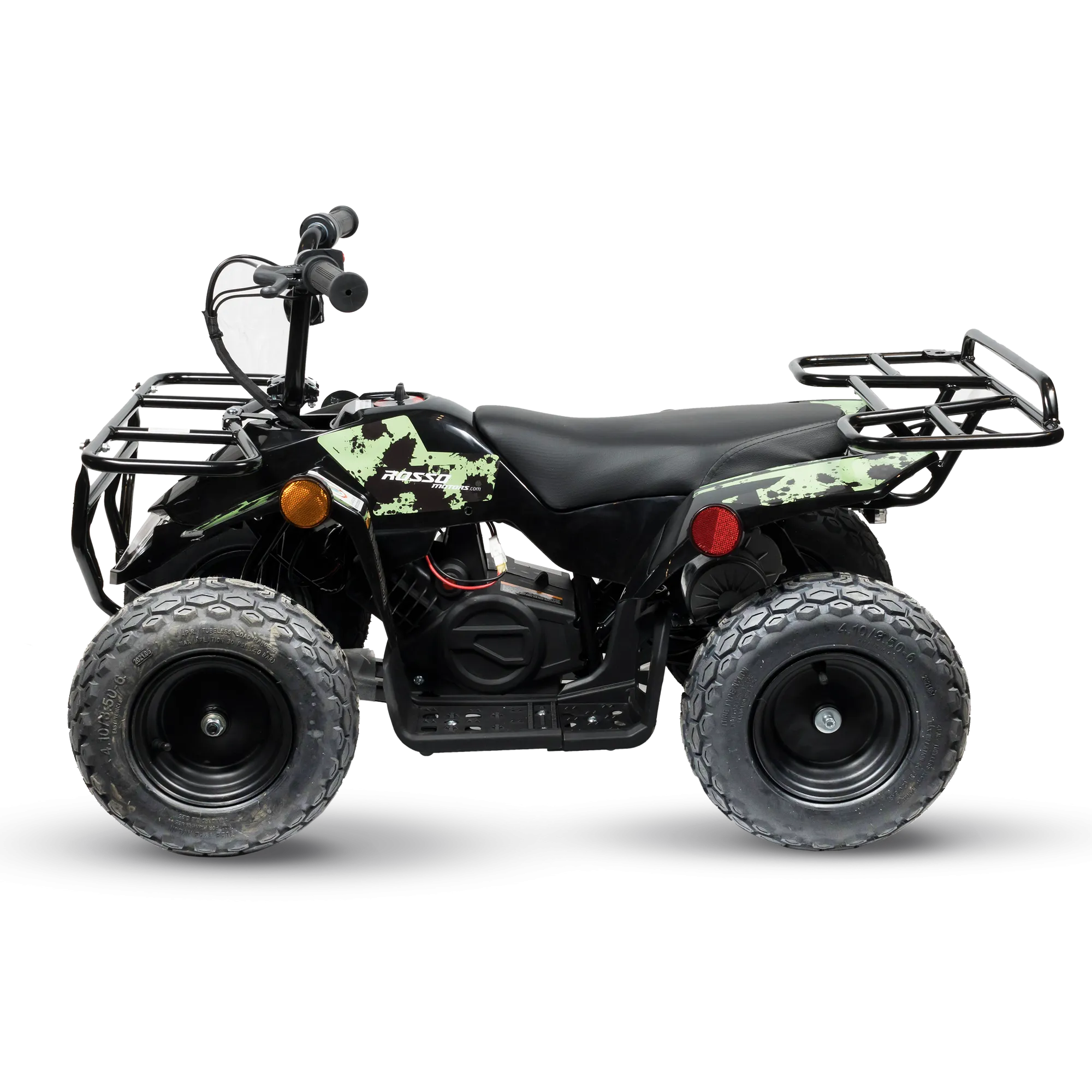 Rosso eQuad R Ride-on Utility Outdoor 4 Wheeler With Racks For Kids - Camo Green- ASTM F963 Certified