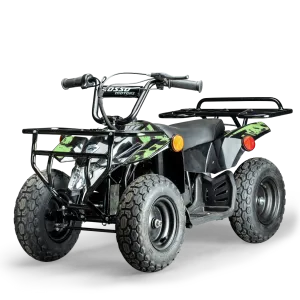 Rosso eQuad R Ride-on Utility Outdoor 4 Wheeler With Racks For Kids - Camo Green- ASTM F963 Certified