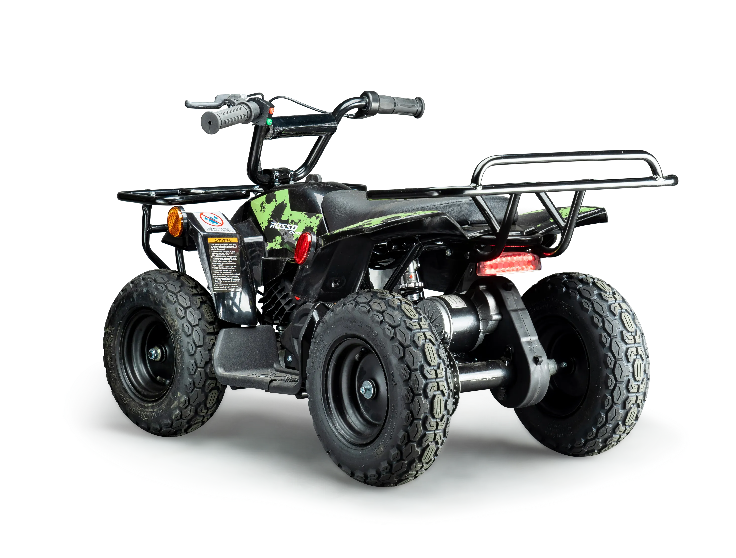 Rosso eQuad R Ride-on Utility Outdoor 4 Wheeler With Racks For Kids - Camo Green- ASTM F963 Certified