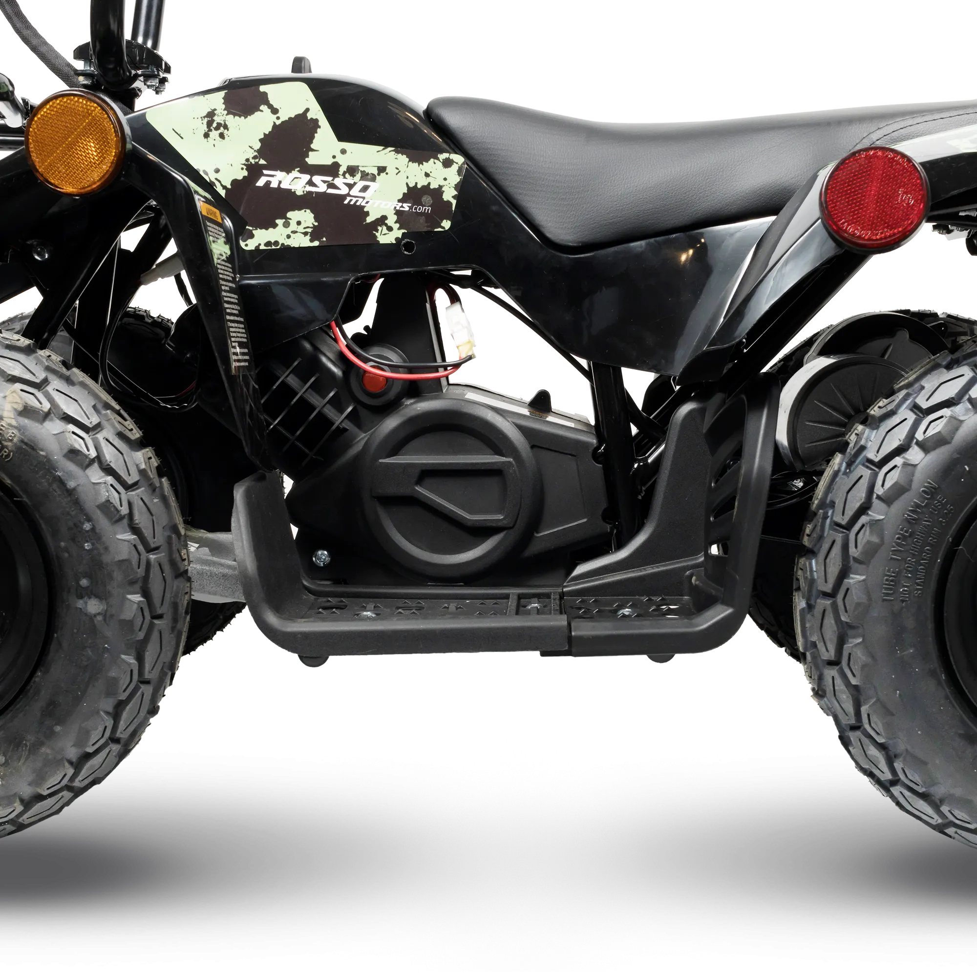 Rosso eQuad R Ride-on Utility Outdoor 4 Wheeler With Racks For Kids - Camo Green- ASTM F963 Certified