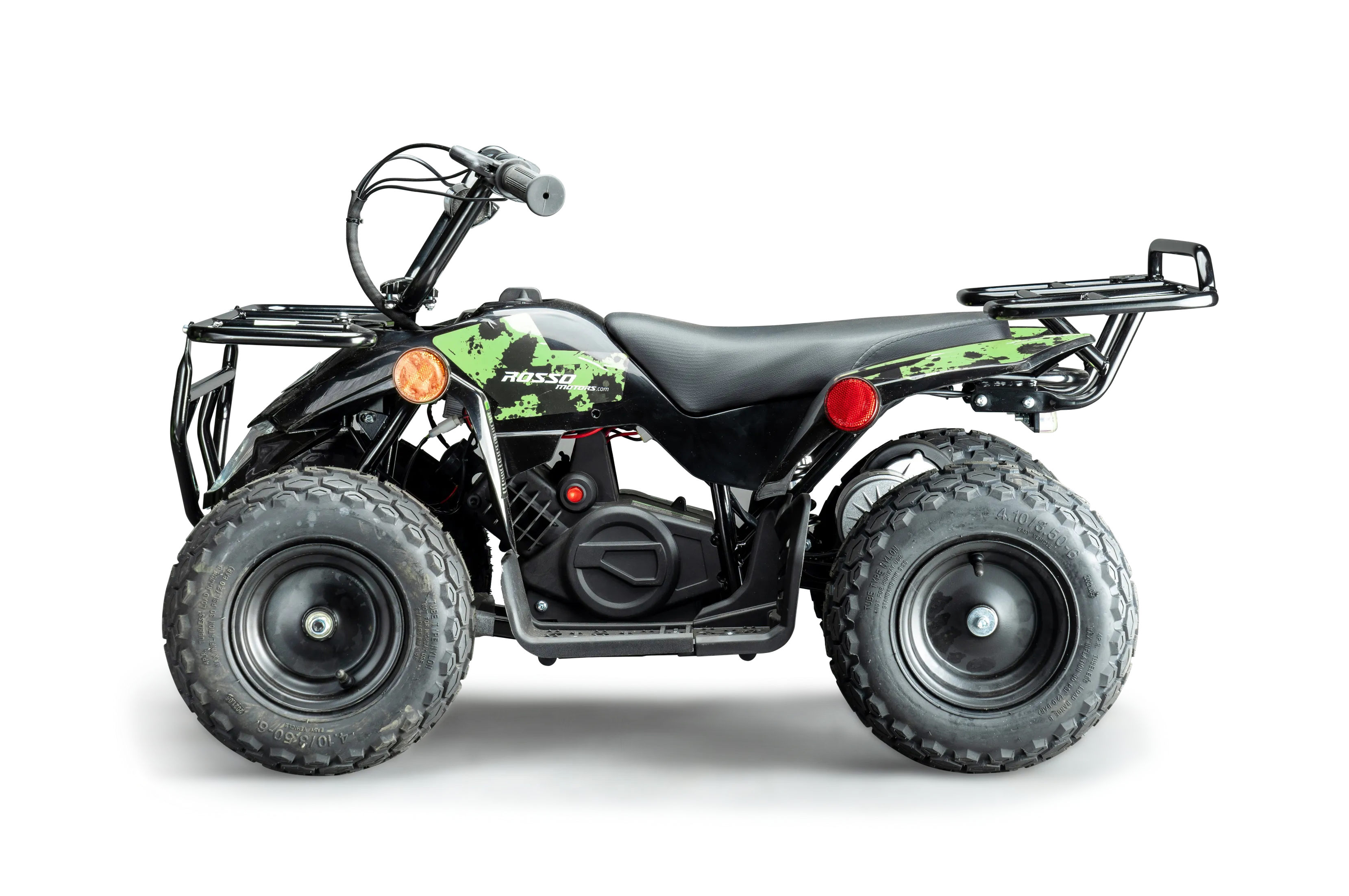 Rosso eQuad R Ride-on Utility Outdoor 4 Wheeler With Racks For Kids - Camo Green- ASTM F963 Certified