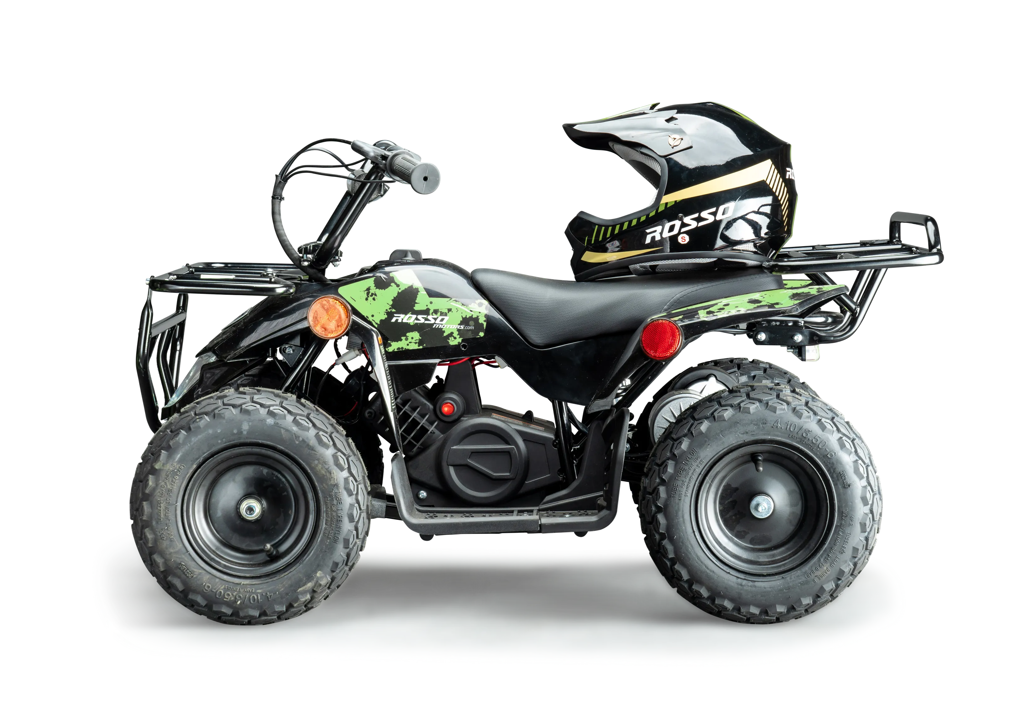 Rosso eQuad R Ride-on Utility Outdoor 4 Wheeler With Racks For Kids - Camo Green- ASTM F963 Certified