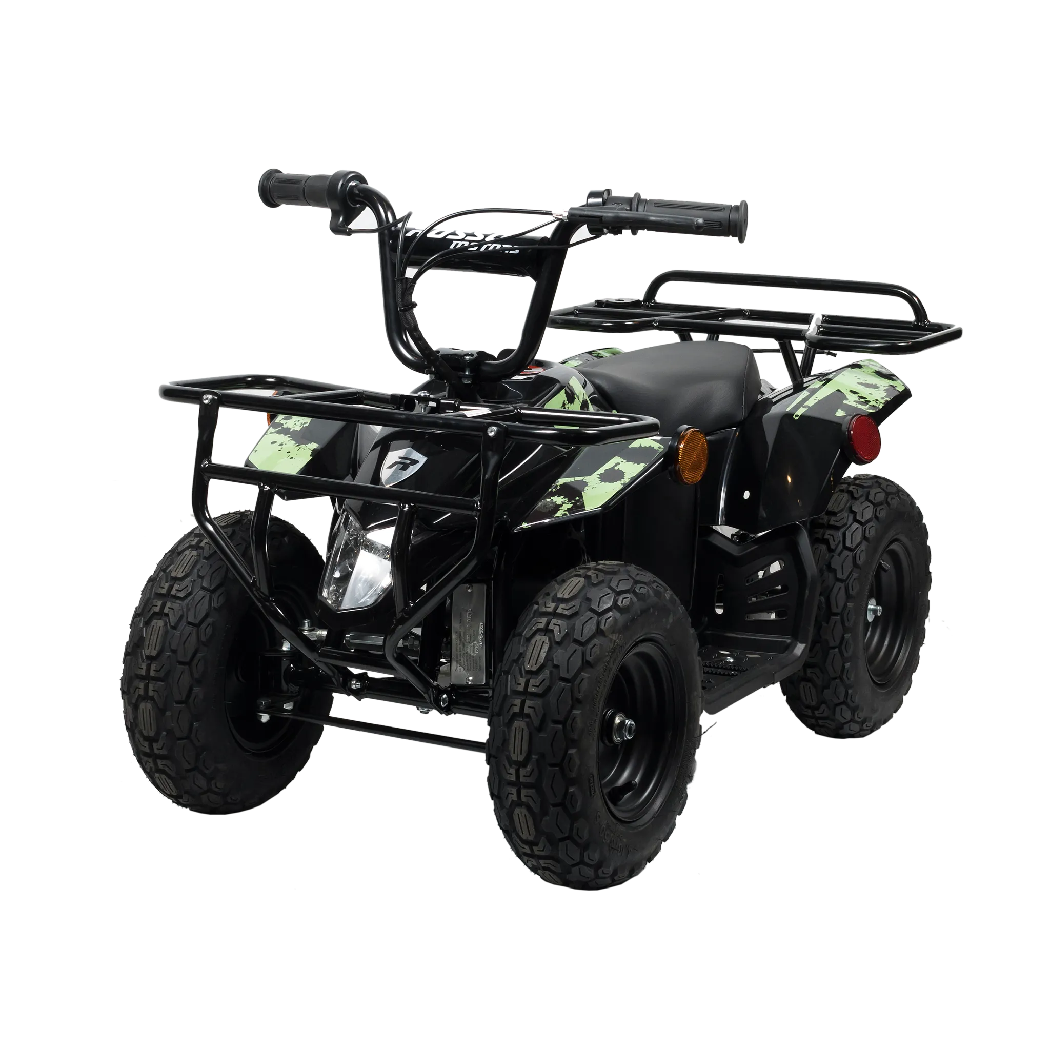 Rosso eQuad R Ride-on Utility Outdoor 4 Wheeler With Racks For Kids - Camo Green- ASTM F963 Certified