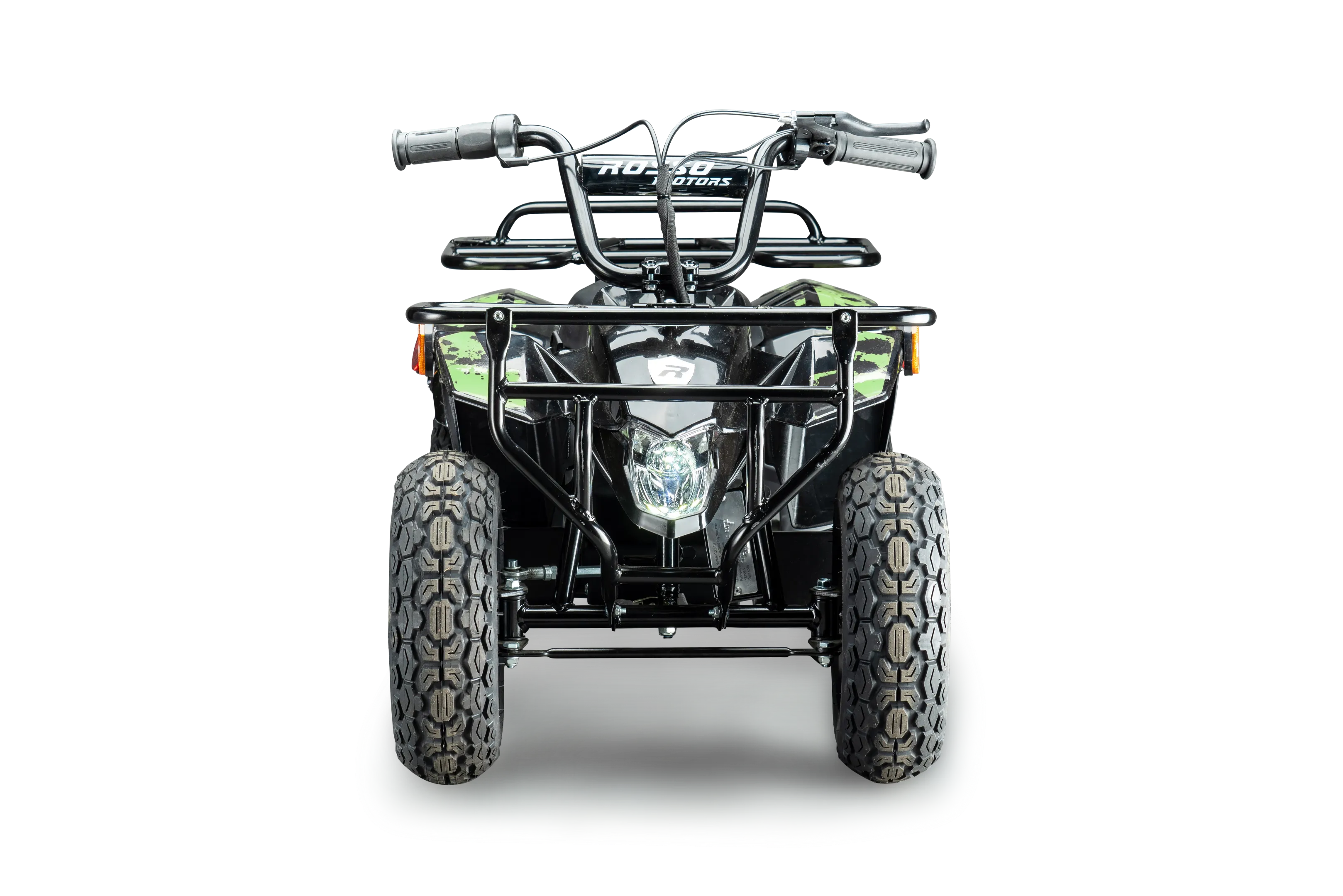 Rosso eQuad R Ride-on Utility Outdoor 4 Wheeler With Racks For Kids - Camo Green- ASTM F963 Certified