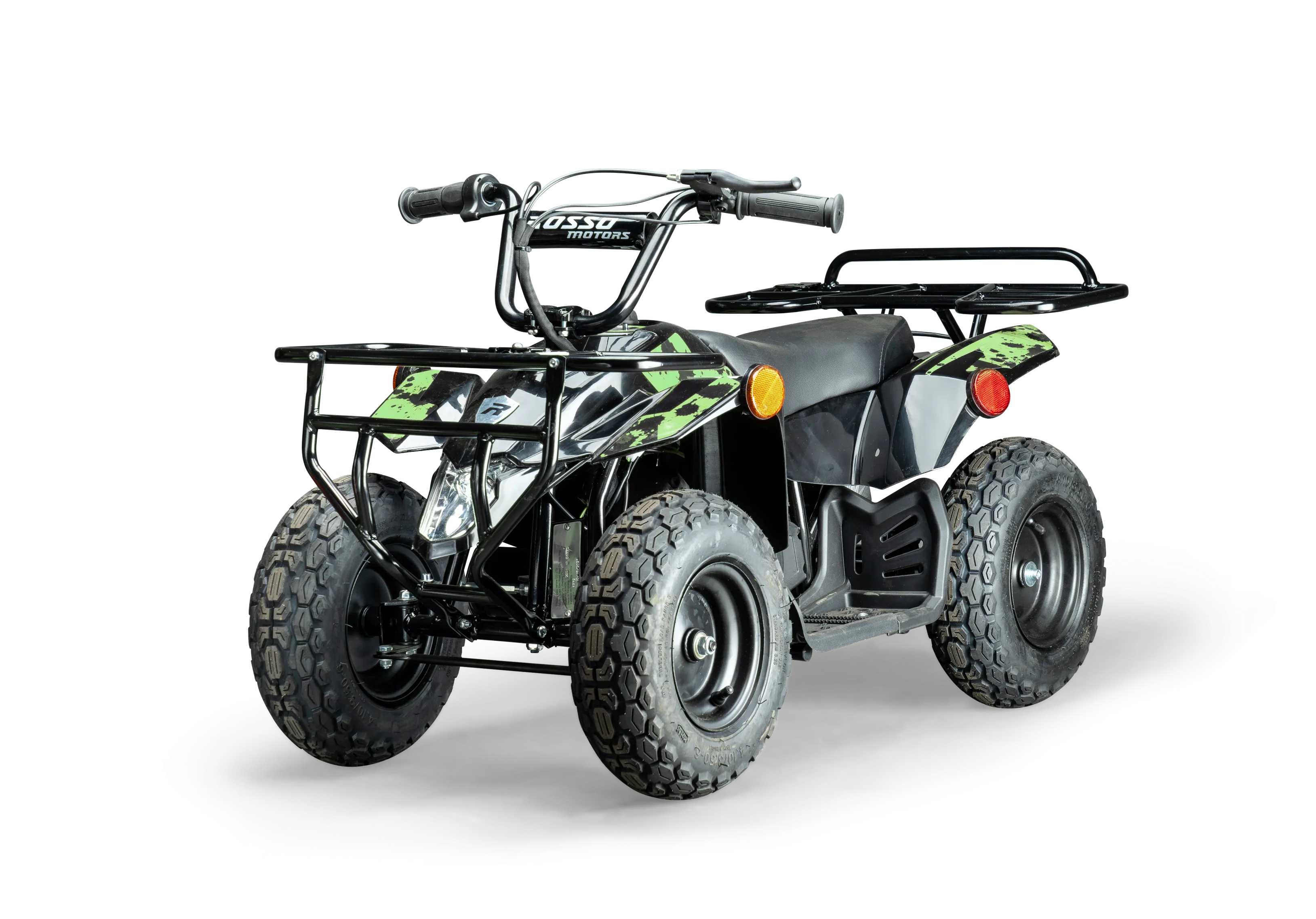 Rosso eQuad R Ride-on Utility Outdoor 4 Wheeler With Racks For Kids - Camo Green- ASTM F963 Certified