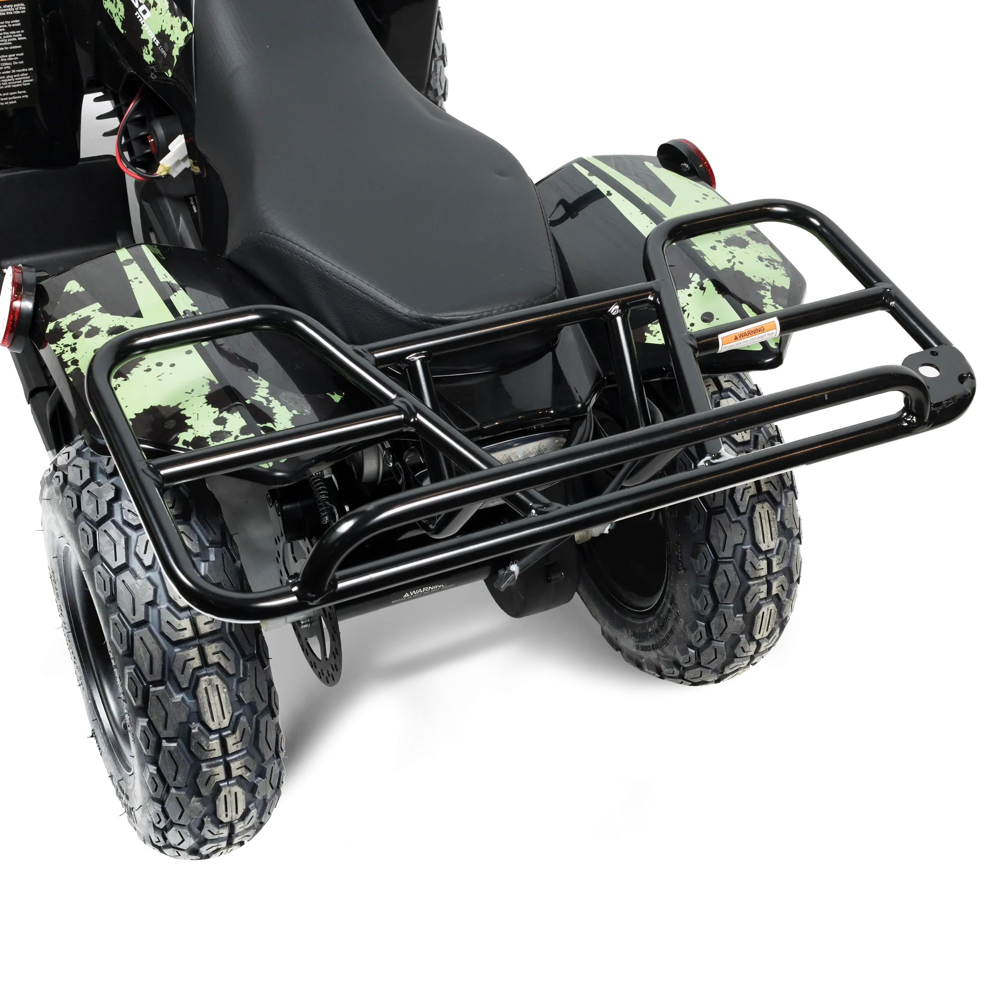 Rosso eQuad R Ride-on Utility Outdoor 4 Wheeler With Racks For Kids - Camo Green- ASTM F963 Certified