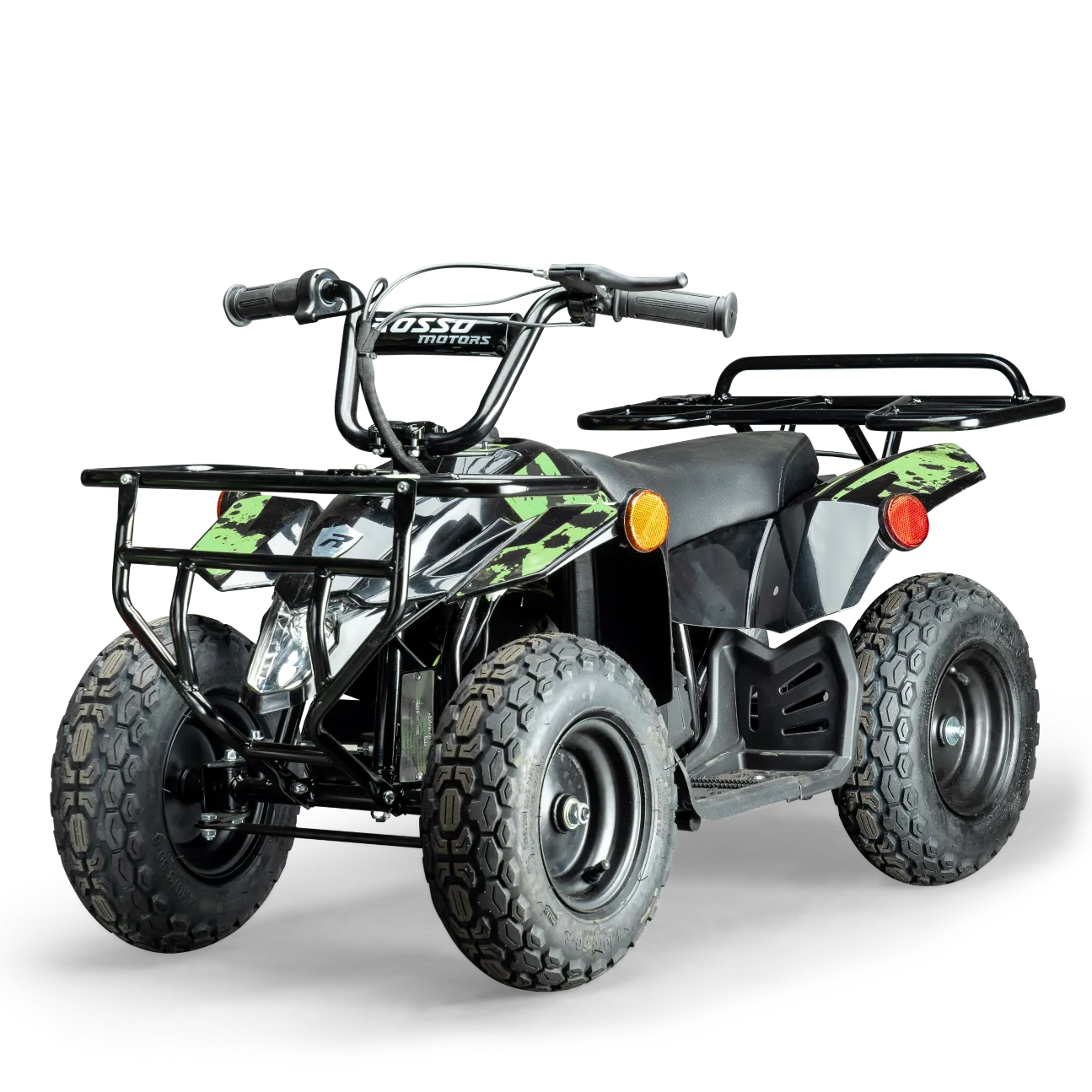 Rosso eQuad R Ride-on Utility Outdoor 4 Wheeler With Racks For Kids - Camo Green- ASTM F963 Certified