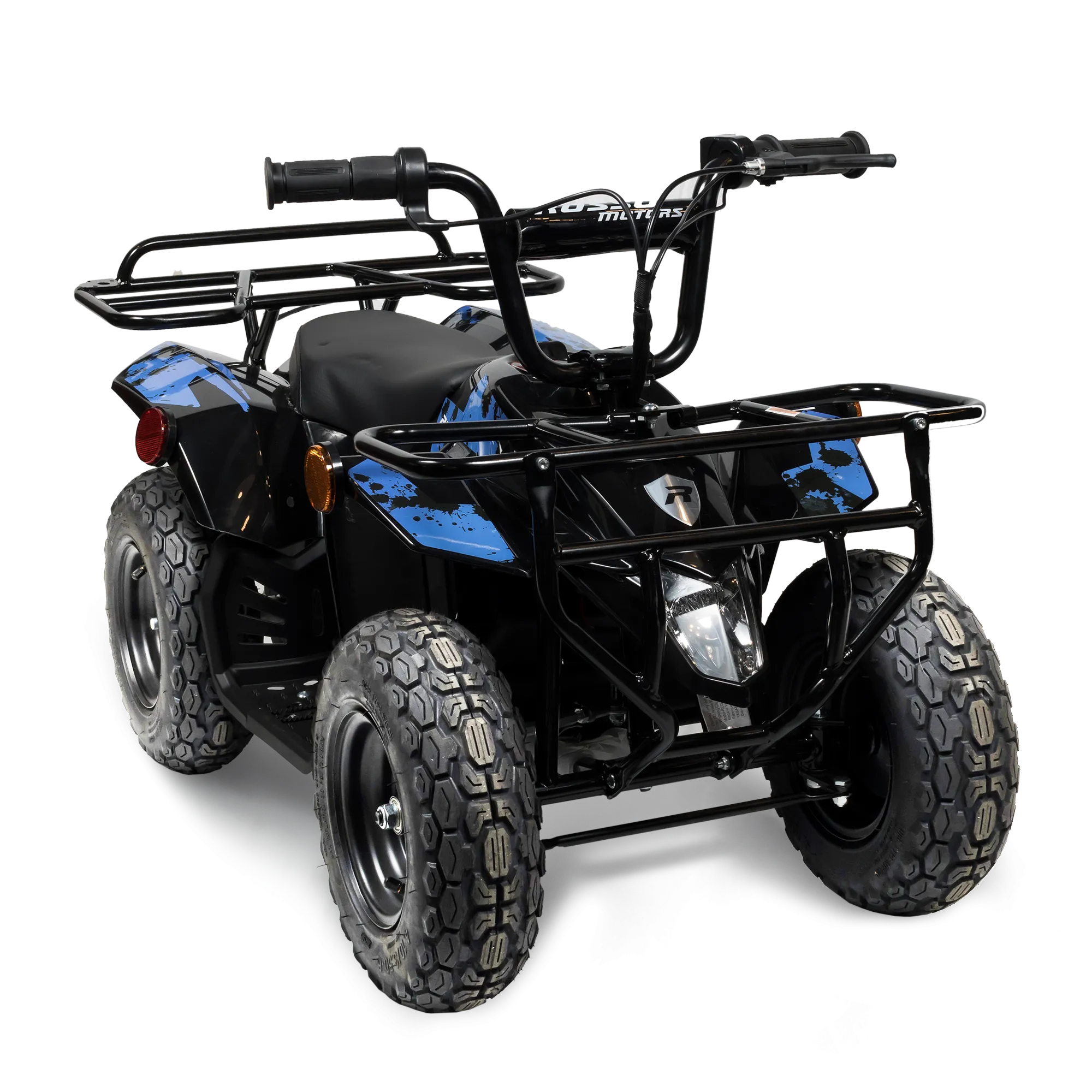Rosso eQuad R Ride-on Utility Outdoor 4 Wheeler With Racks For Kids - Surge Blue - ASTM F963 Certified