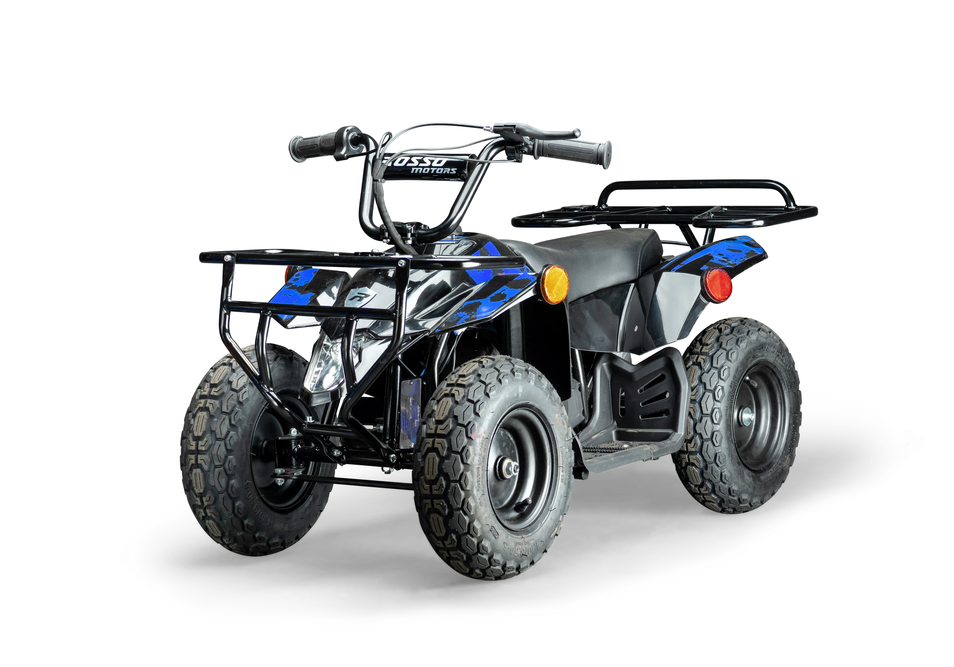 Rosso eQuad R Ride-on Utility Outdoor 4 Wheeler With Racks For Kids - Surge Blue - ASTM F963 Certified