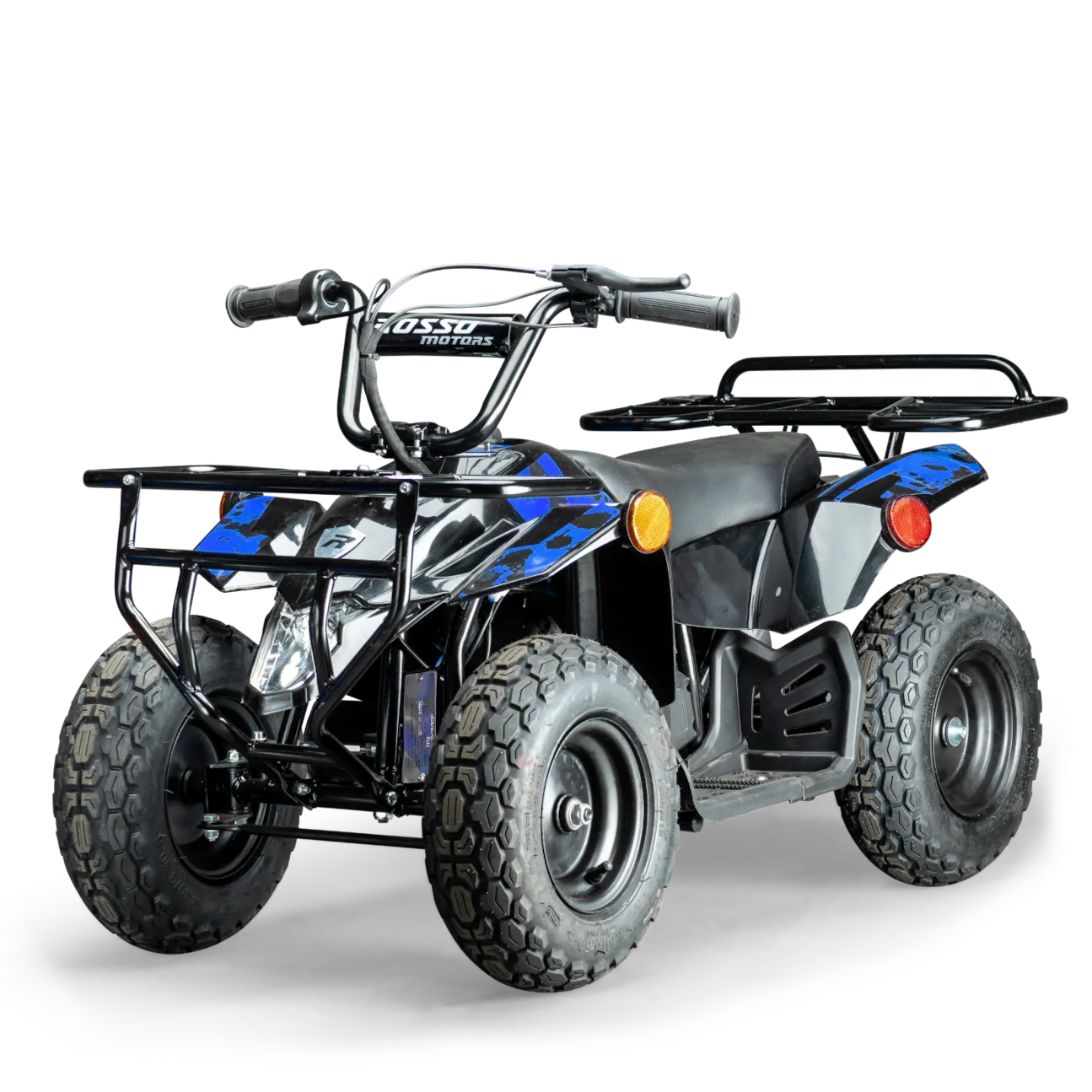 Rosso eQuad R Ride-on Utility Outdoor 4 Wheeler With Racks For Kids - Surge Blue - ASTM F963 Certified