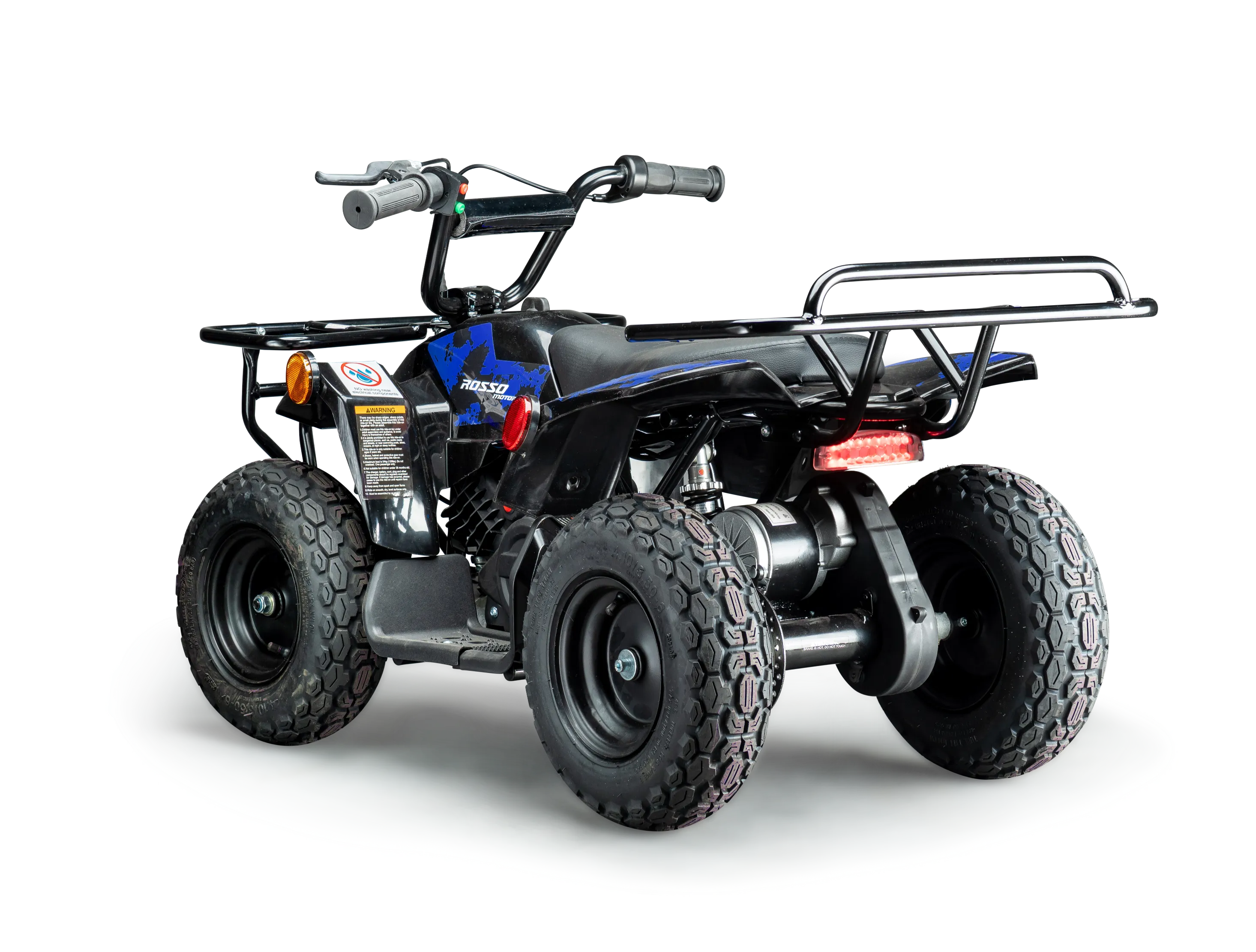 Rosso eQuad R Ride-on Utility Outdoor 4 Wheeler With Racks For Kids - Surge Blue - ASTM F963 Certified