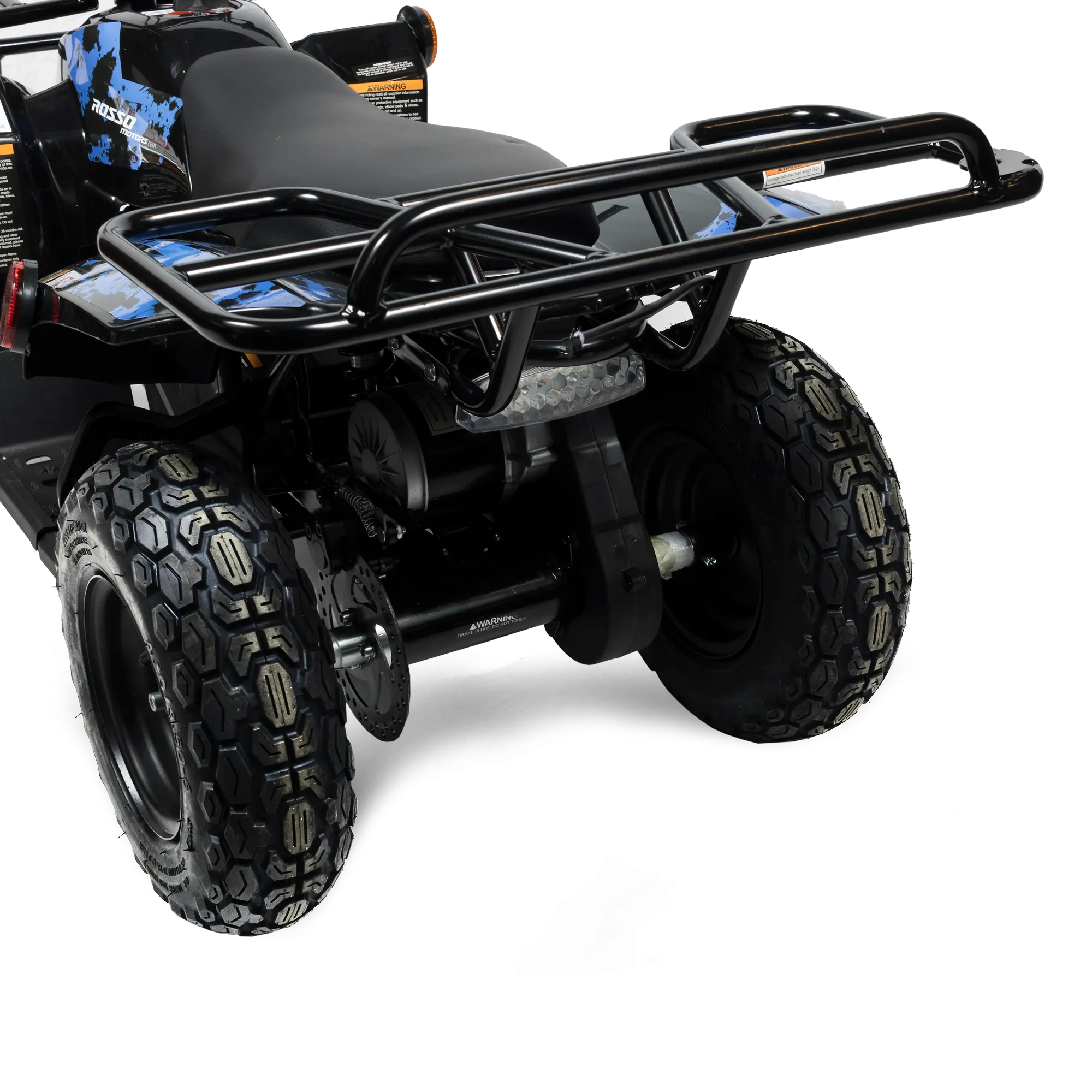 Rosso eQuad R Ride-on Utility Outdoor 4 Wheeler With Racks For Kids - Surge Blue - ASTM F963 Certified