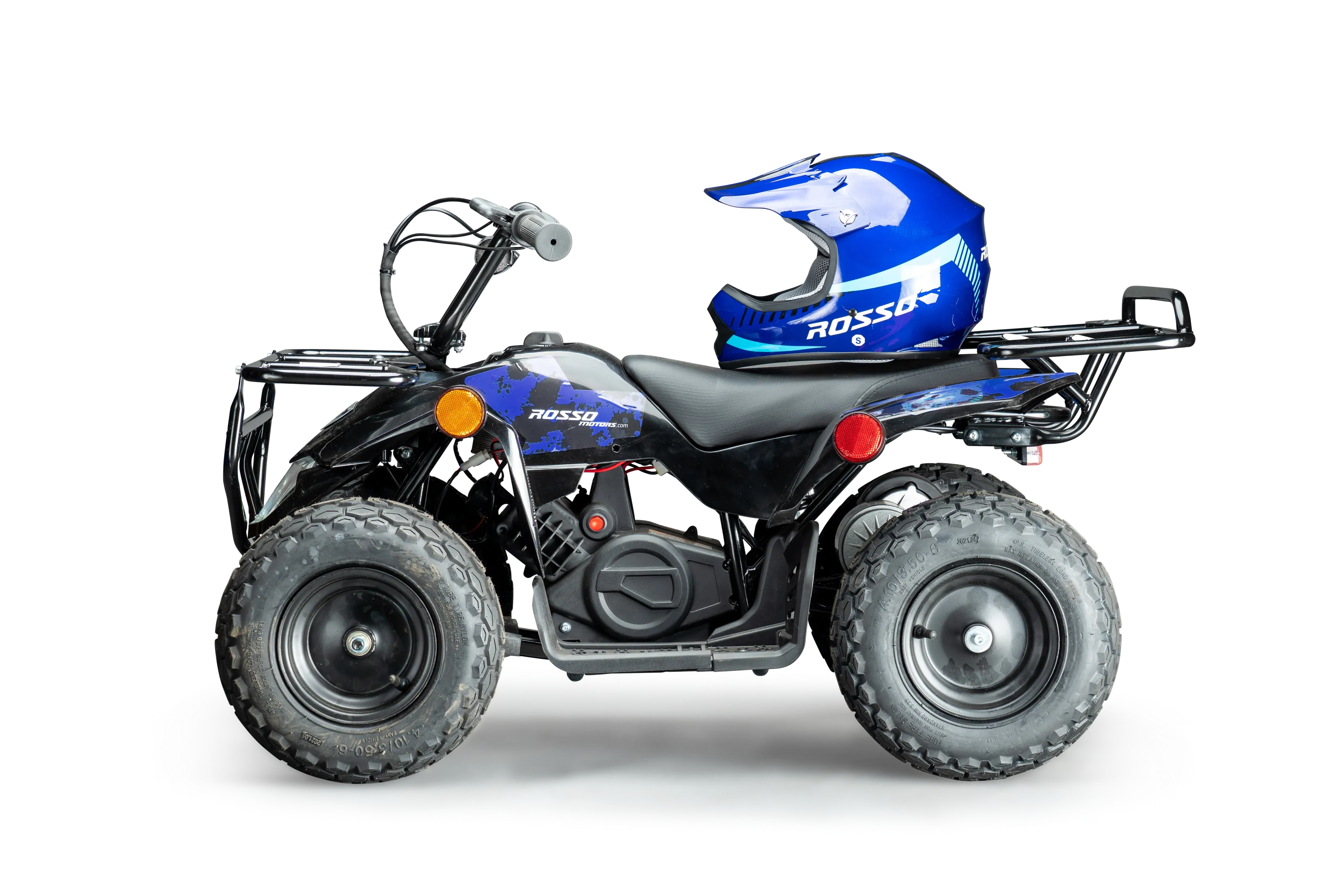 Rosso eQuad R Ride-on Utility Outdoor 4 Wheeler With Racks For Kids - Surge Blue - ASTM F963 Certified
