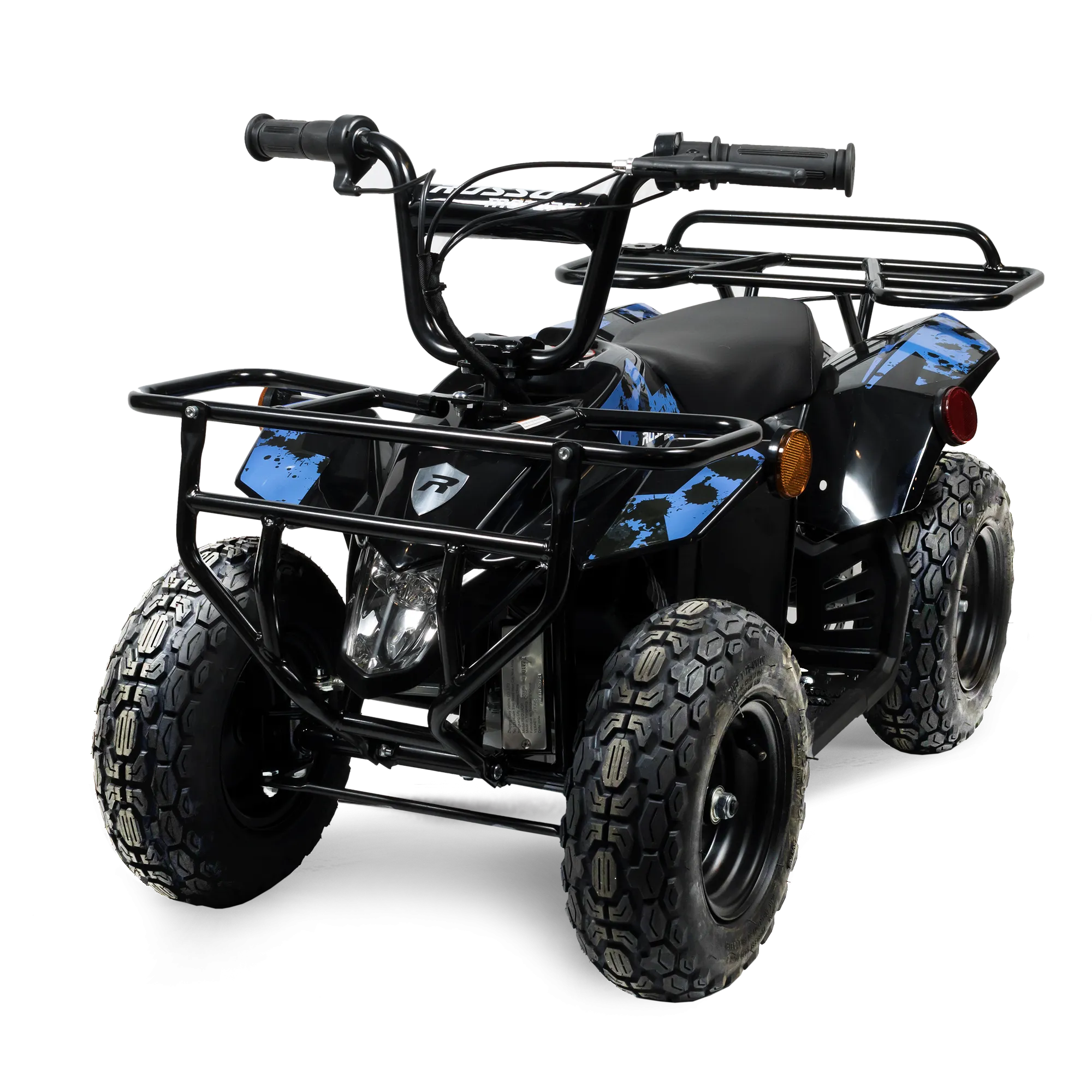 Rosso eQuad R Ride-on Utility Outdoor 4 Wheeler With Racks For Kids - Surge Blue - ASTM F963 Certified