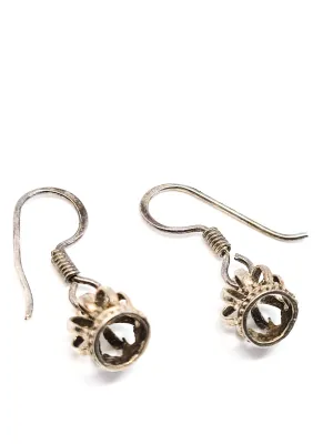Royal Crown Coronation stamped 875 sterling silver vintage drop earrings signed