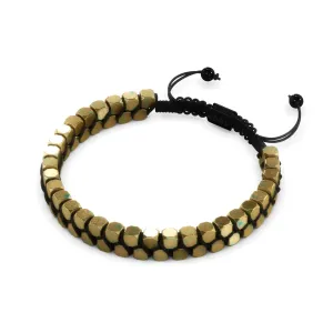 Sacred Geom | Matte Bronze Hematite | Gunmetal | Octahedron Bracelet