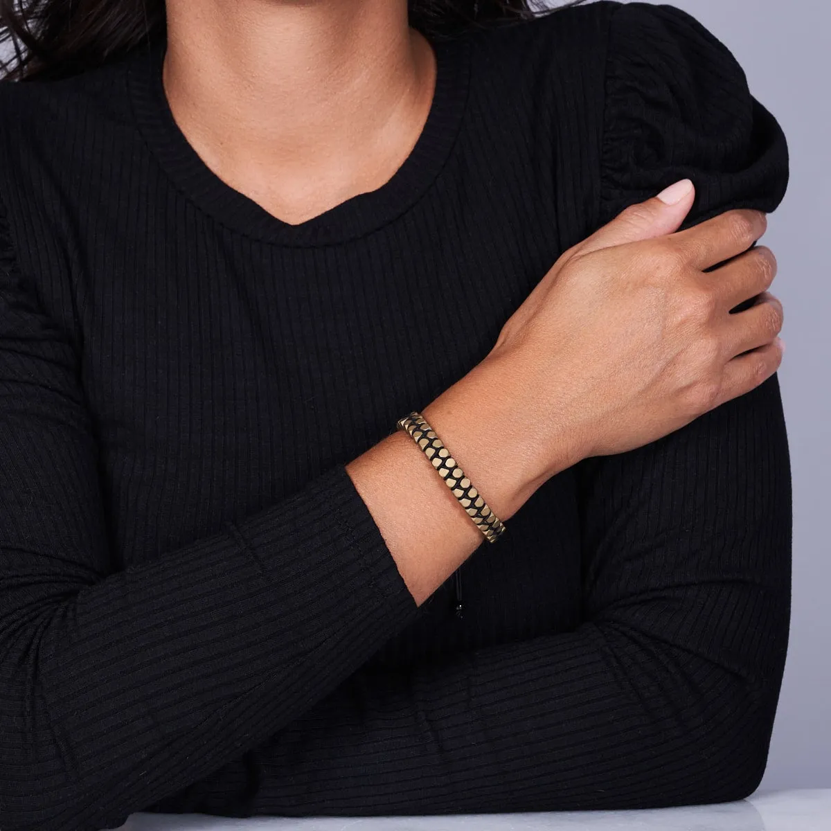 Sacred Geom | Matte Bronze Hematite | Gunmetal | Octahedron Bracelet