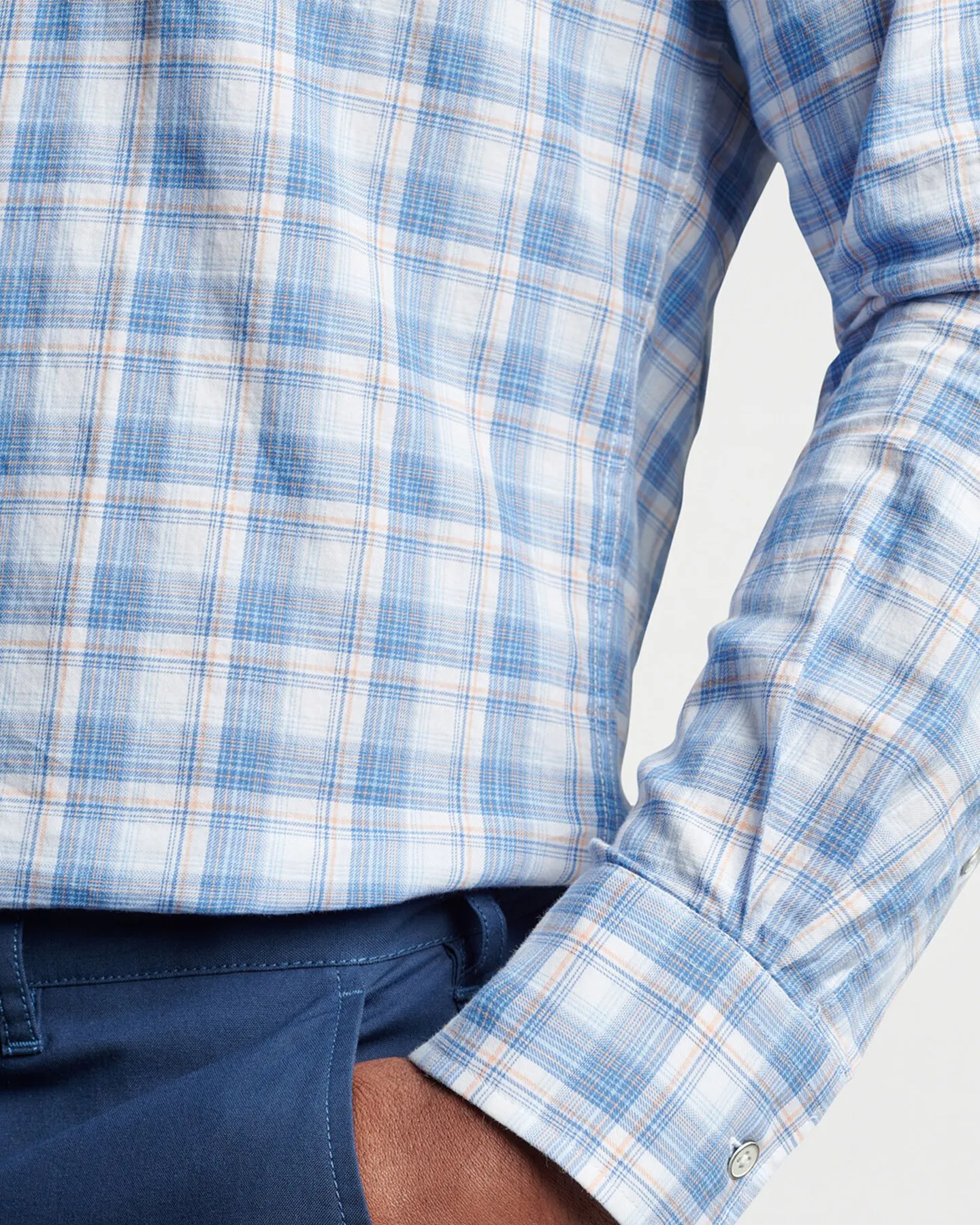 SANIBEL COTTON SHIRT - MOON BLUE