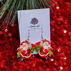 Santa with Bag Earrings