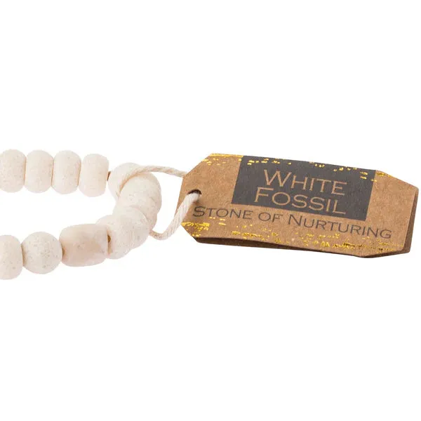 Scout Stone Stack Bracelet White Fossil - Stone of Nurturing