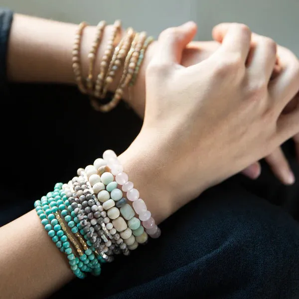 Scout Stone Stack Bracelet White Fossil - Stone of Nurturing