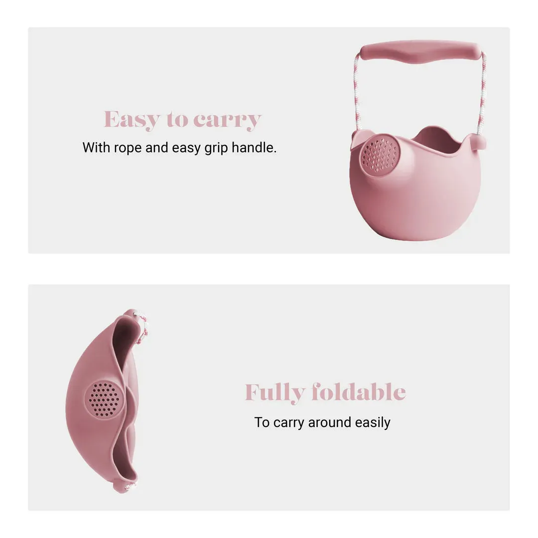 Scrunch Silicone Watering Can Dusty Rose - Roll it, Fold it, Scrunch it!