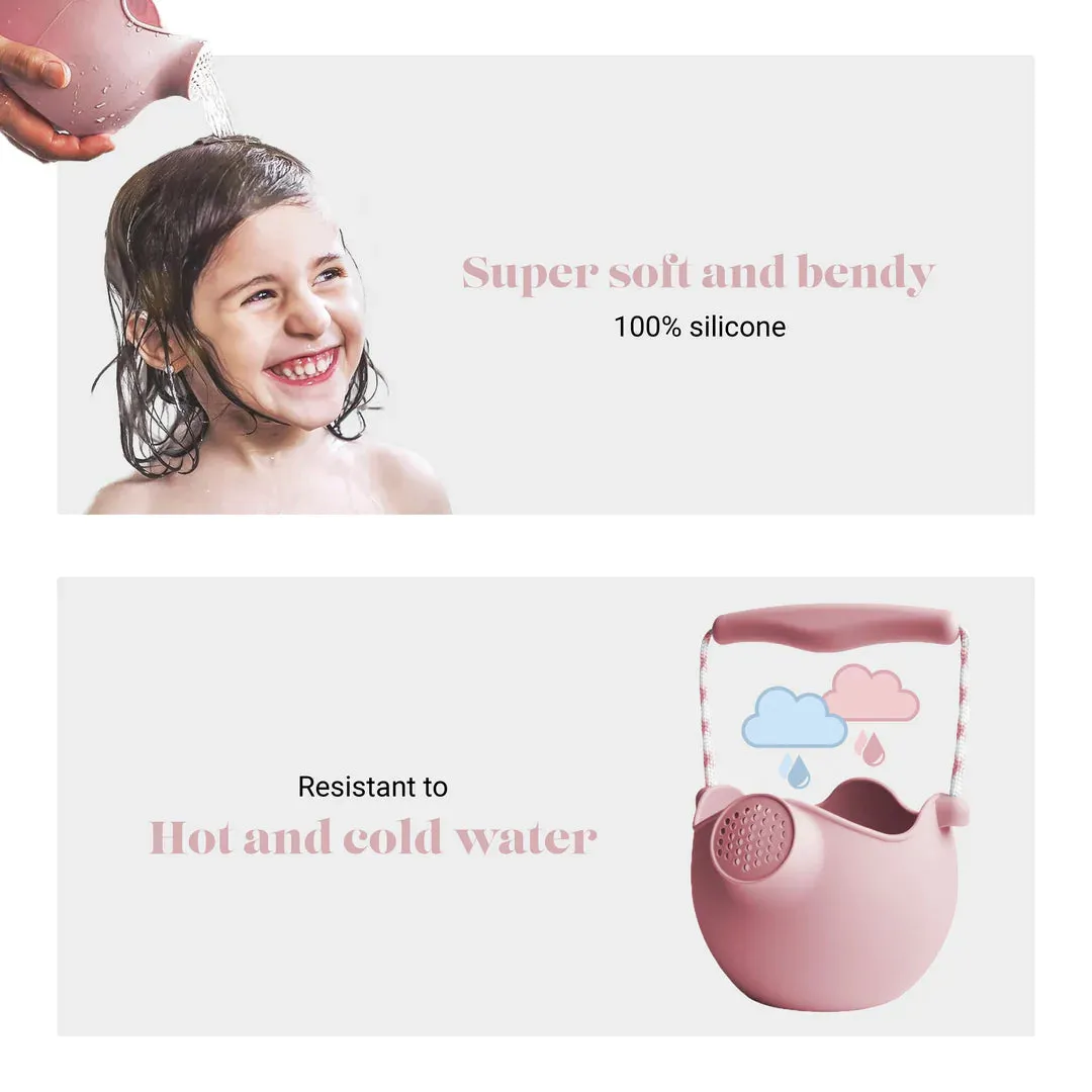 Scrunch Silicone Watering Can Dusty Rose - Roll it, Fold it, Scrunch it!