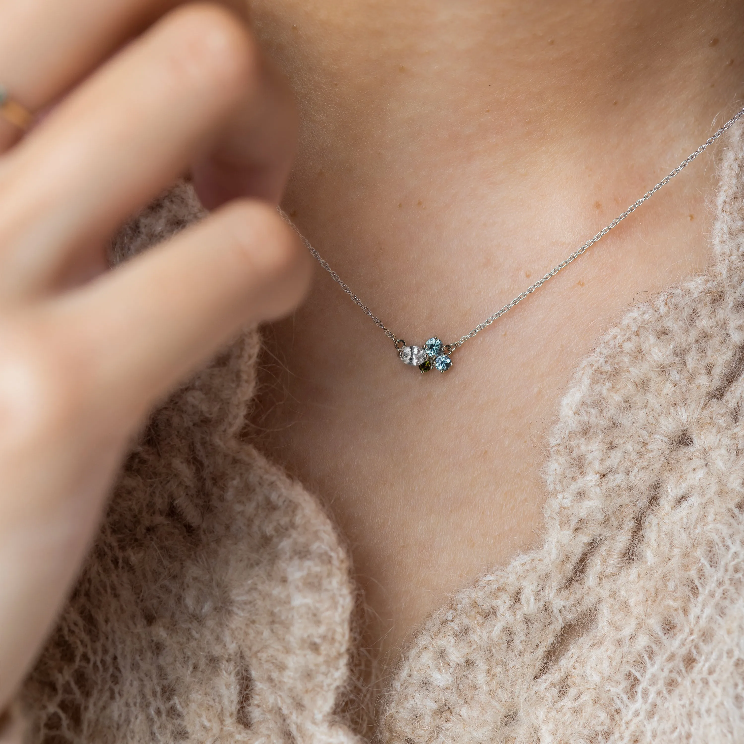 Seafloor Mini Cluster Necklace
