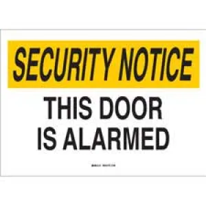SECURITY NOTICE This Door Is Alarmed Sign/ Buy Online