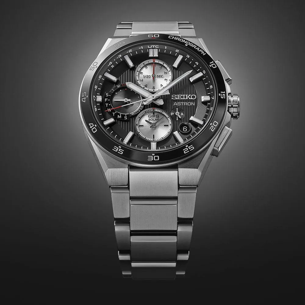 Seiko Astron 'Night Black' GPS Solar Chronograph - SSH151J1