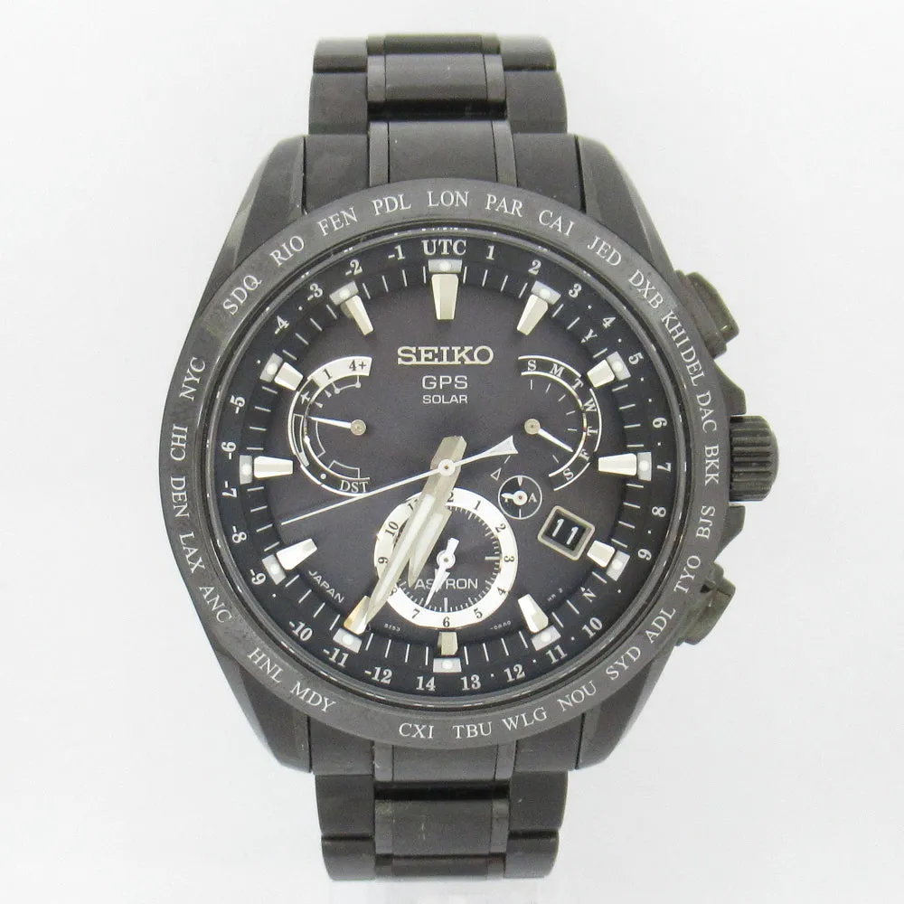 Seiko Watch Astron GPS solar radio wave SBXB 049 8X53-0AB0 titanium Used Japan
