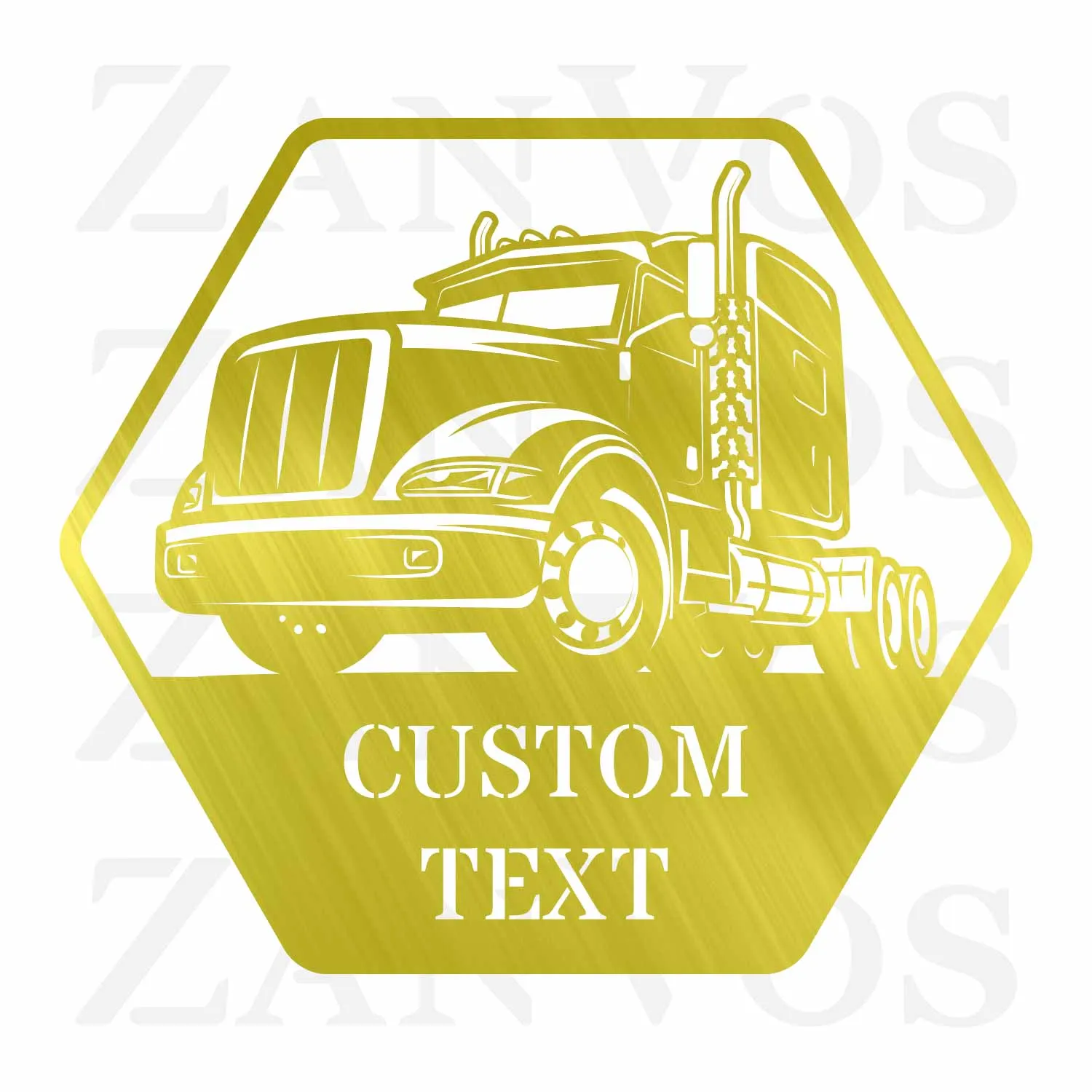 Semi Truck Monogram V4
