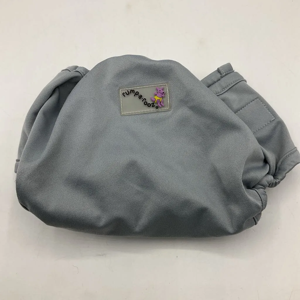 Size NB: Rumparooz Grey Adjustable Velcro Diaper Cover