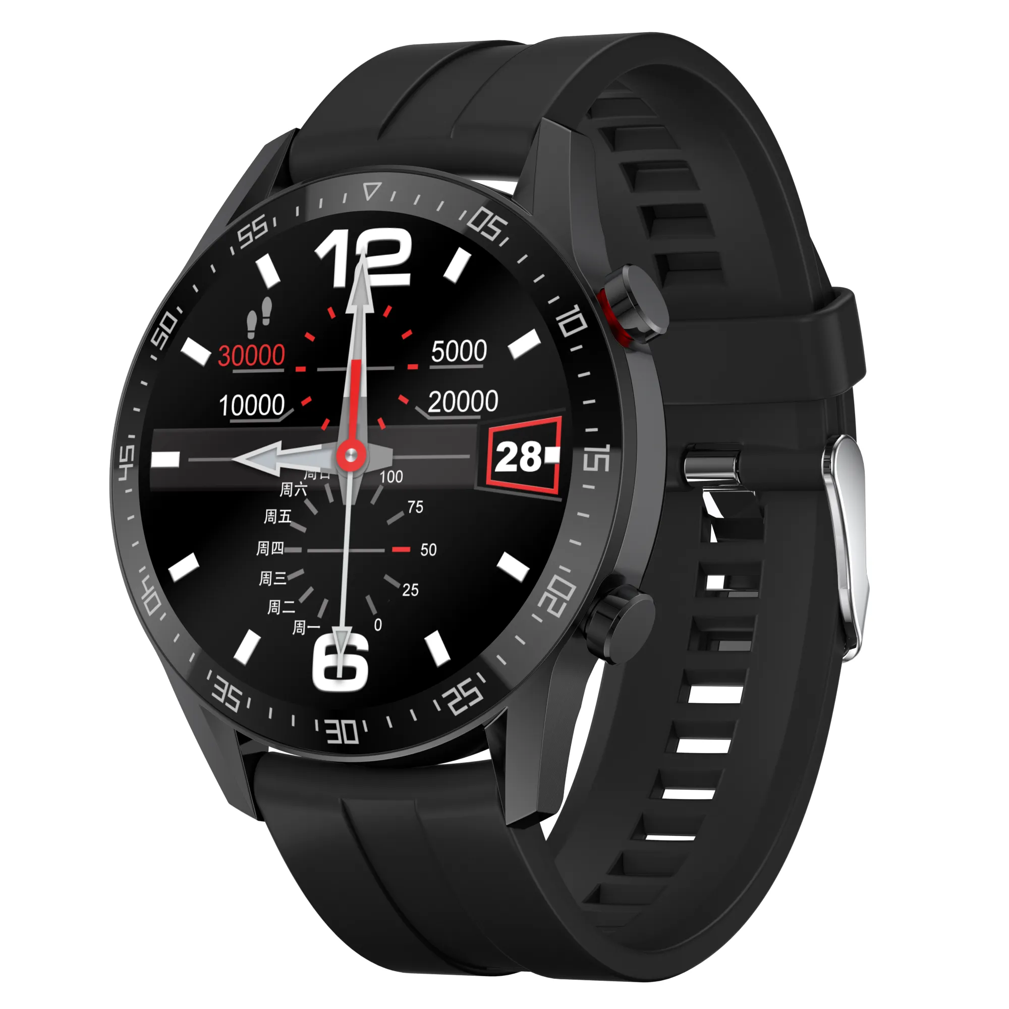 SK7 Full Round Touch Fitness Tracker ECG Blood Pressure Blood Oxygen Android IOS Fitness Smart Watch