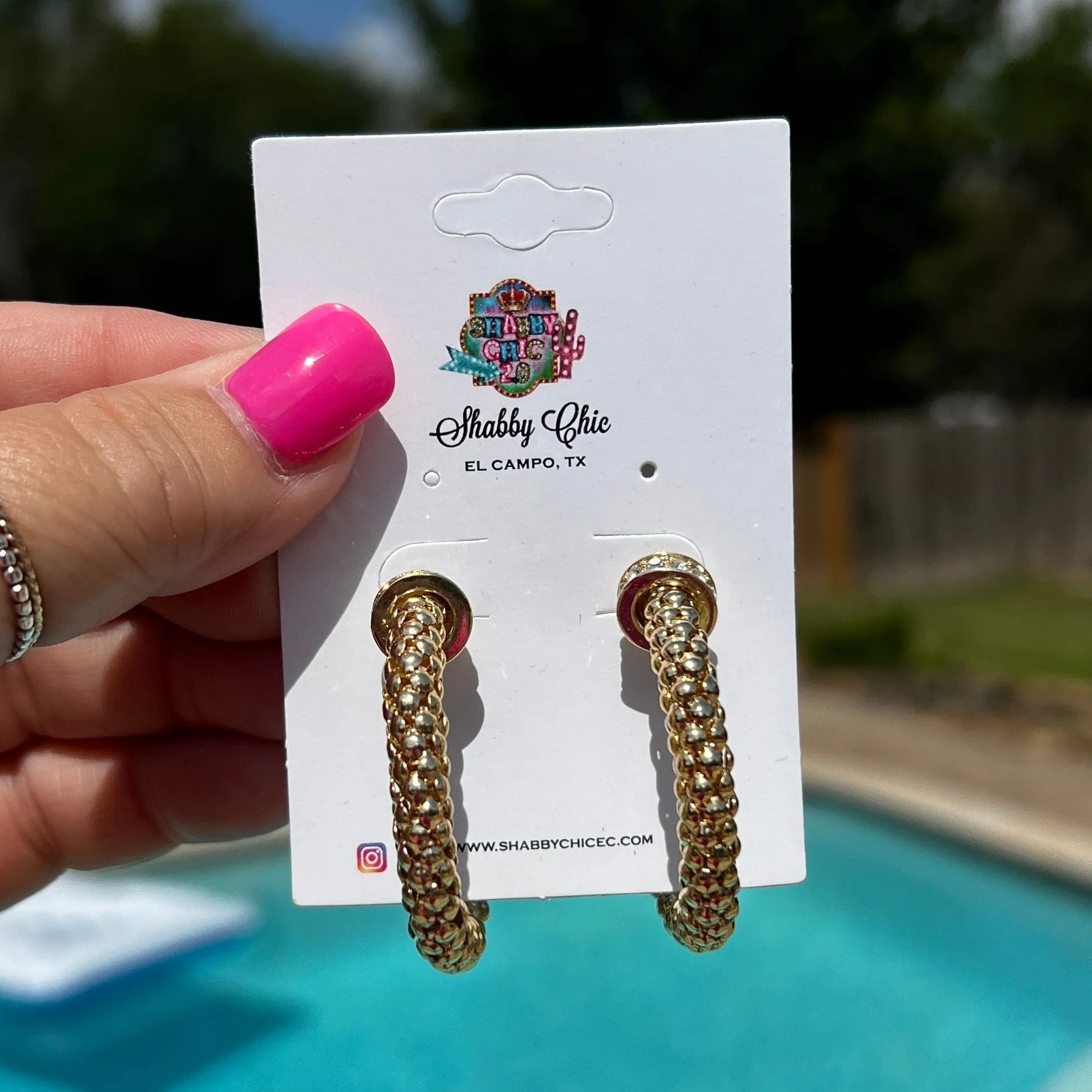Snazzy Gold Hoops
