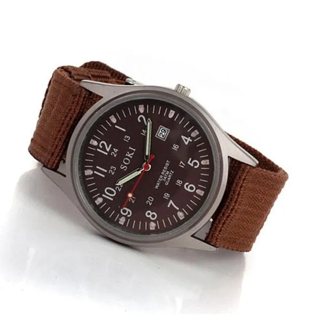 SOKI men watches stainless steel waterproof Watches for men Luxury Fashion Mens Quartz Analog Watches Canvas Mens watches #YY