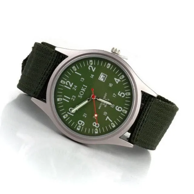 SOKI men watches stainless steel waterproof Watches for men Luxury Fashion Mens Quartz Analog Watches Canvas Mens watches #YY