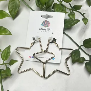 Star Hoop Earrings