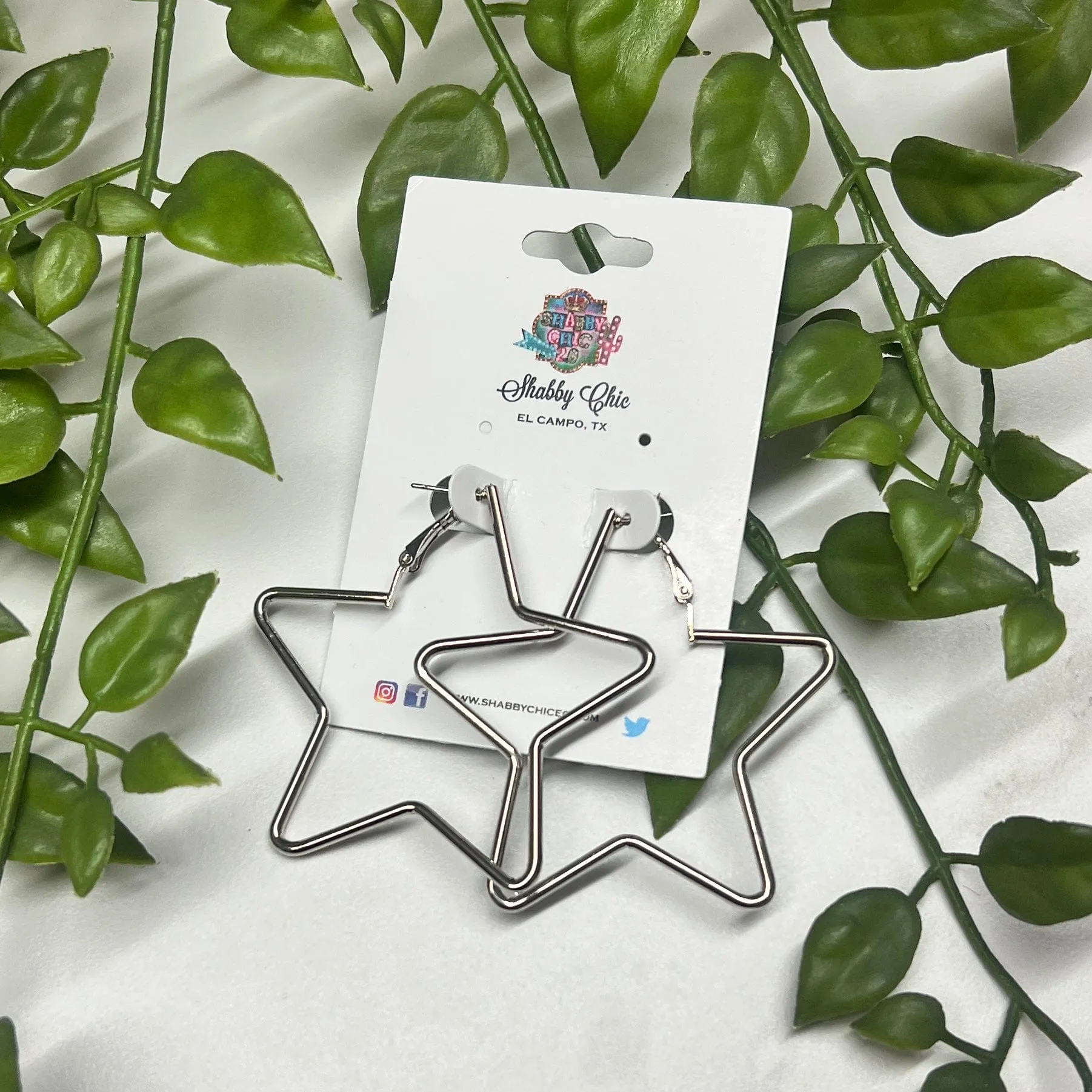 Star Hoop Earrings
