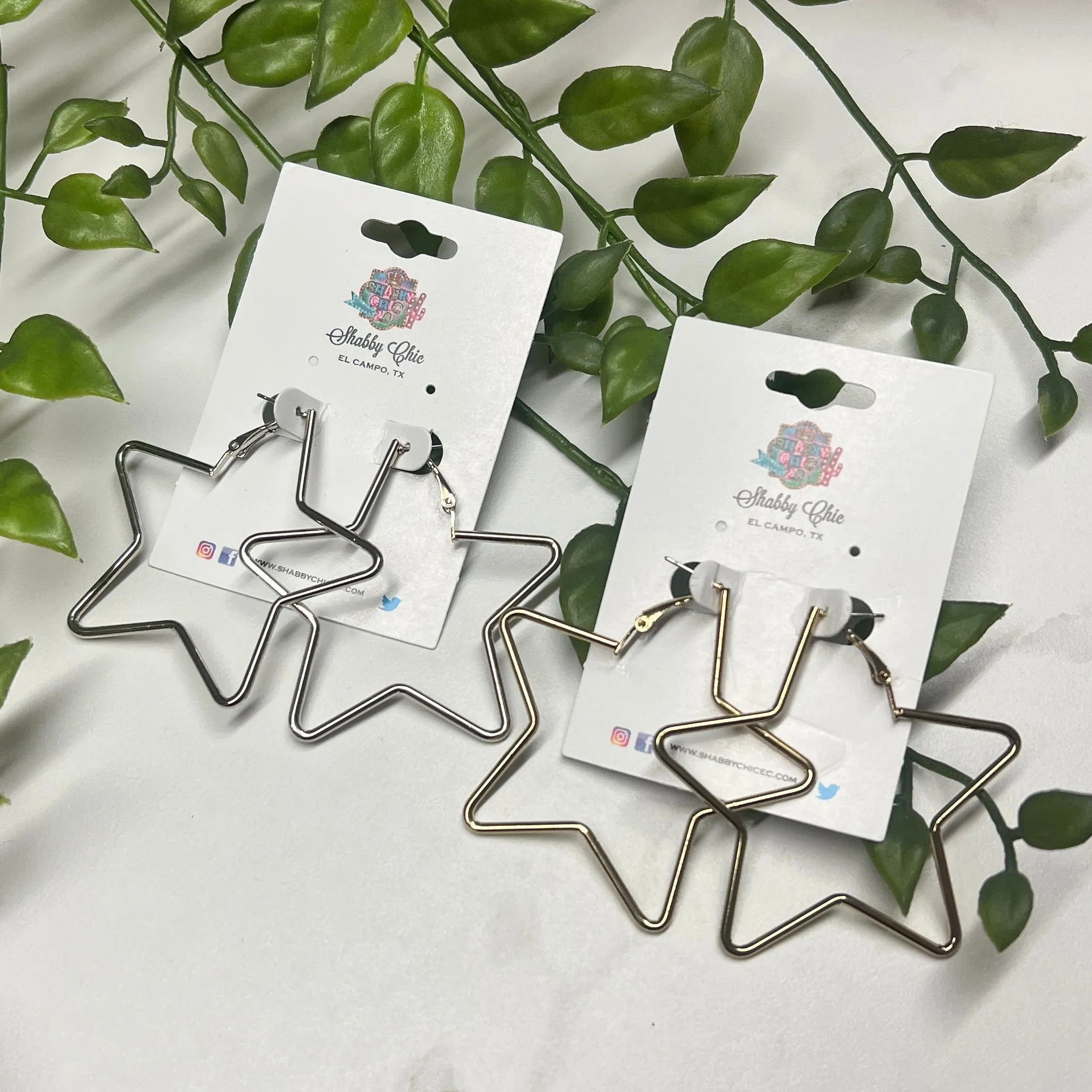 Star Hoop Earrings