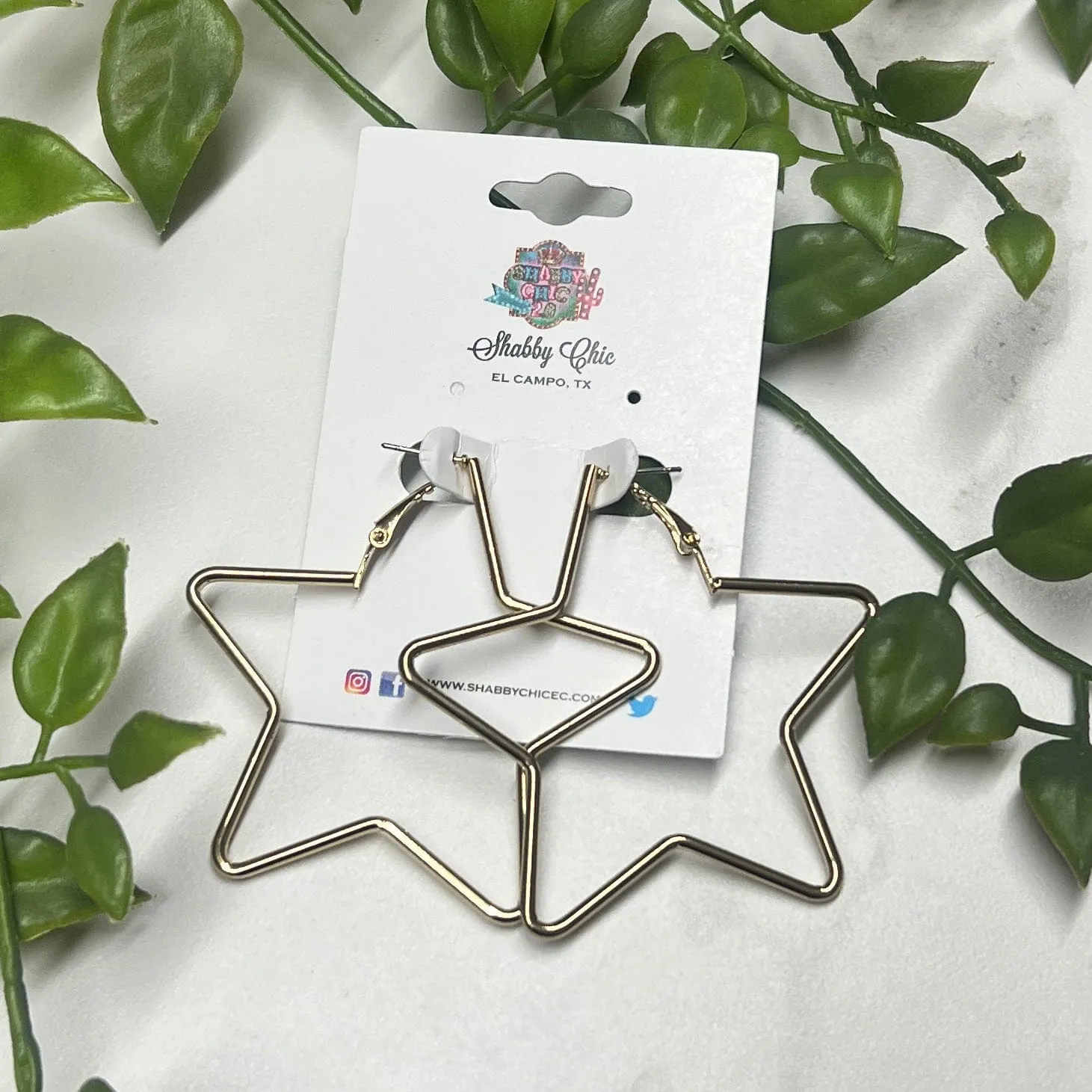 Star Hoop Earrings