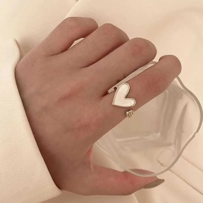 Starfish Pearl Ring Shape Adjustable Rings For Women