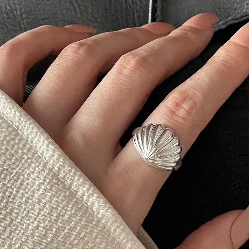 Starfish Pearl Ring Shape Adjustable Rings For Women