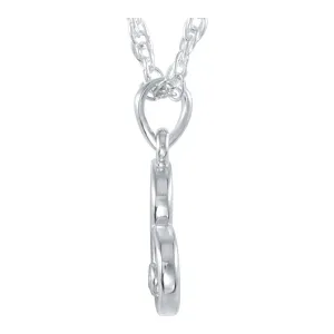 Sterling Silver .03 CTW Diamond Heart 18" Necklace